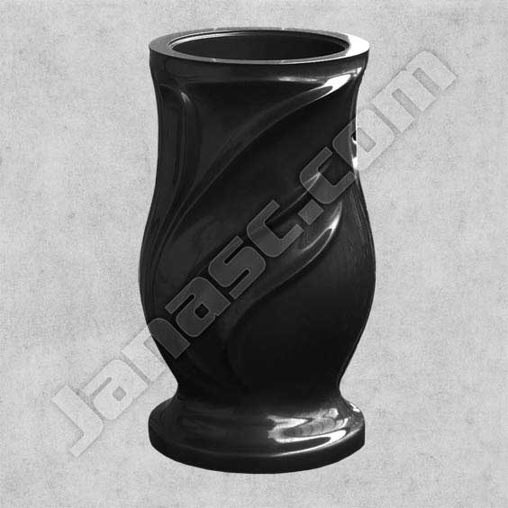 Czarny wazon nagrobkowy 10w